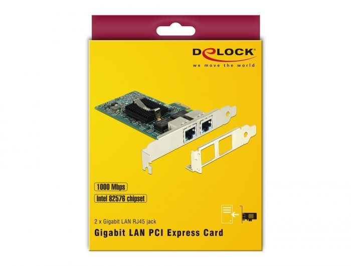 DeLock PCI Express Card > 2x Gigabit LAN