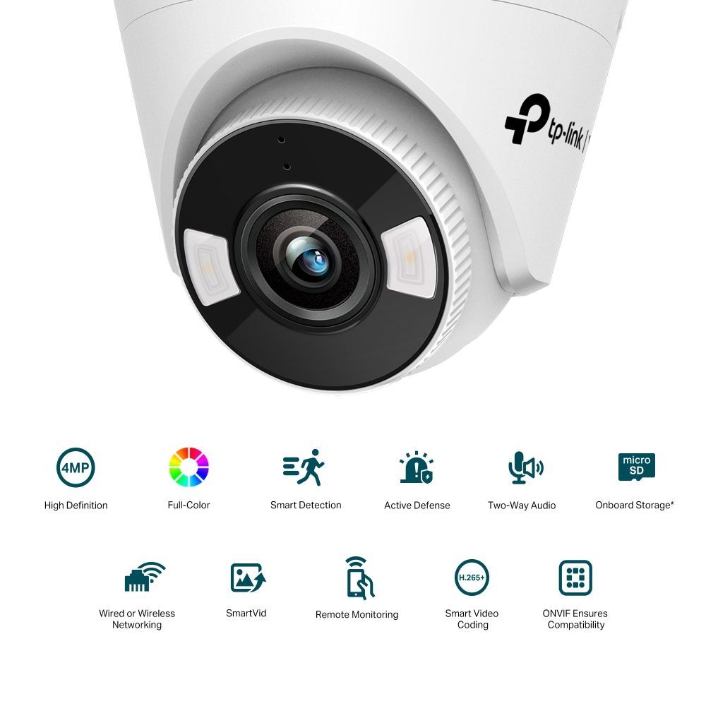 TP-Link VIGI C440-W (4mm) 4MP Wi-Fi Turret Network Camera