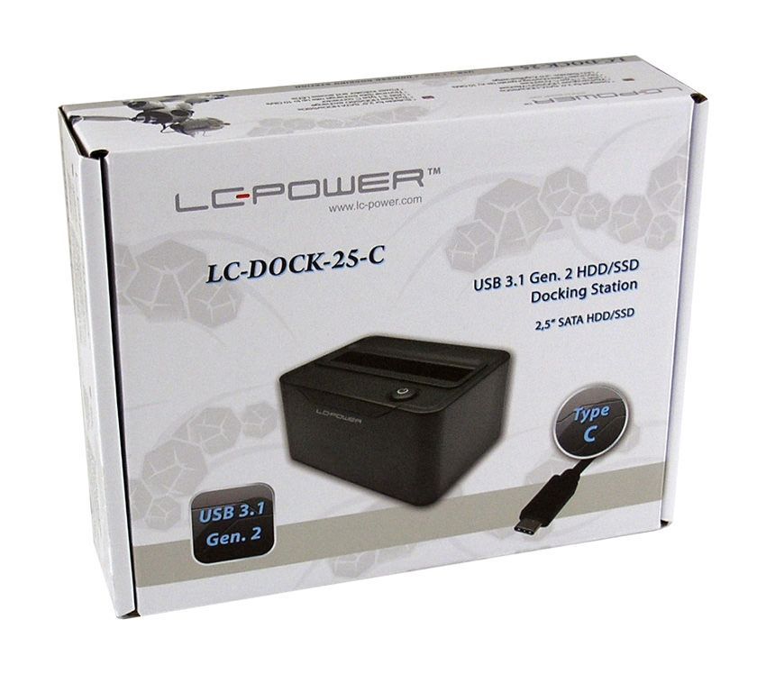 LC Power LC-DOCK-25-C HDD docking station Black