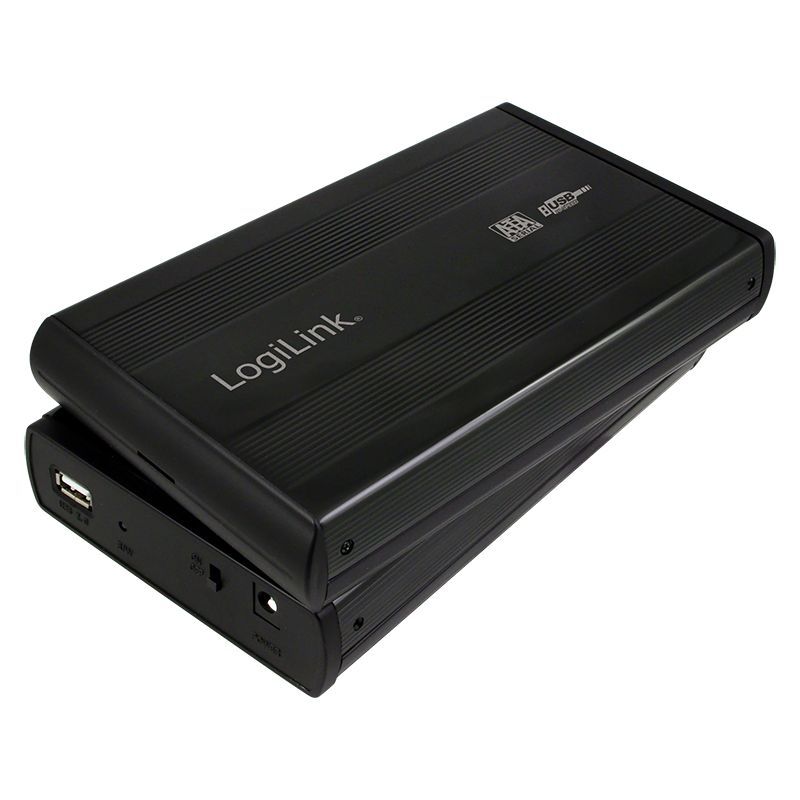 Logilink 3,5" SATA USB 2.0 Aluminium Black