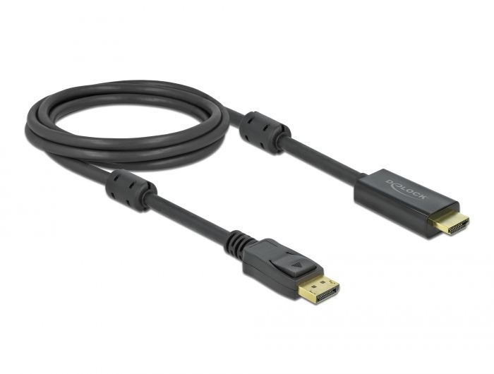 DeLock Active DisplayPort 1.2 to HDMI Cable 4K 60Hz 2m Black