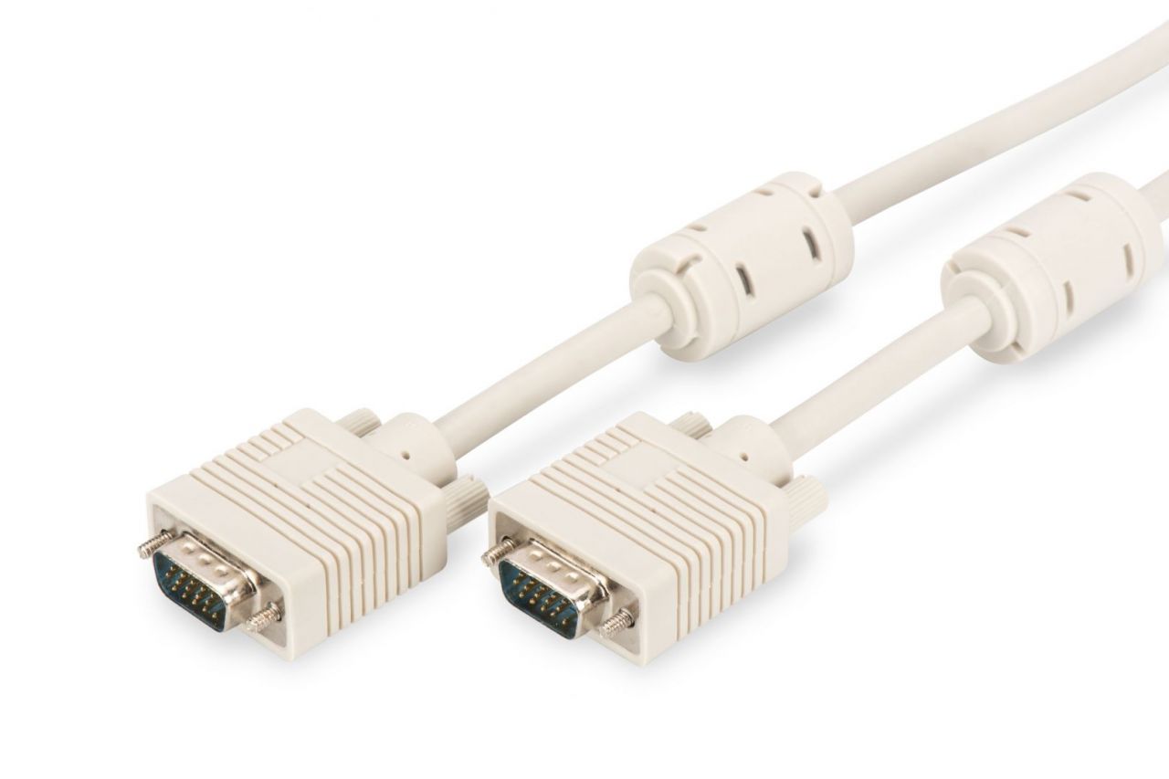 Assmann VGA Monitor connection cable, HD15 1,8m Beige