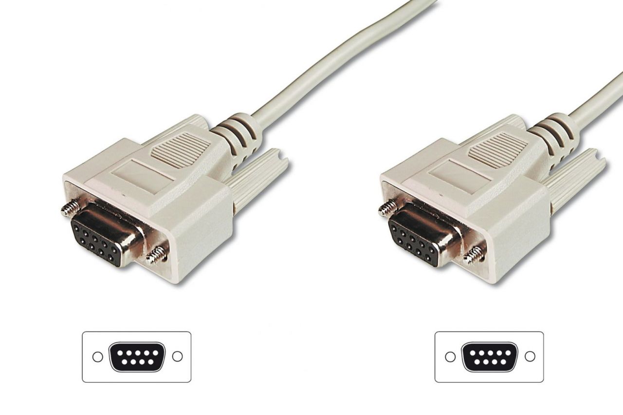 Assmann Datatransfer connection cable, D-Sub9 5m Grey