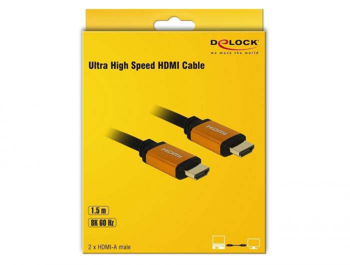 DeLock Ultra High Speed HDMI Cable 48 Gbps 8K 60 Hz 1,5m