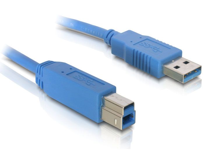 DeLock Cable USB 3.0 type-A male > USB 3.0 type-B male 3m Blue