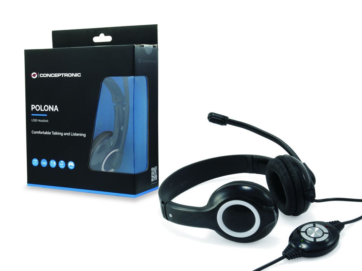 Conceptronic CCHATSTARU2B Headset Black