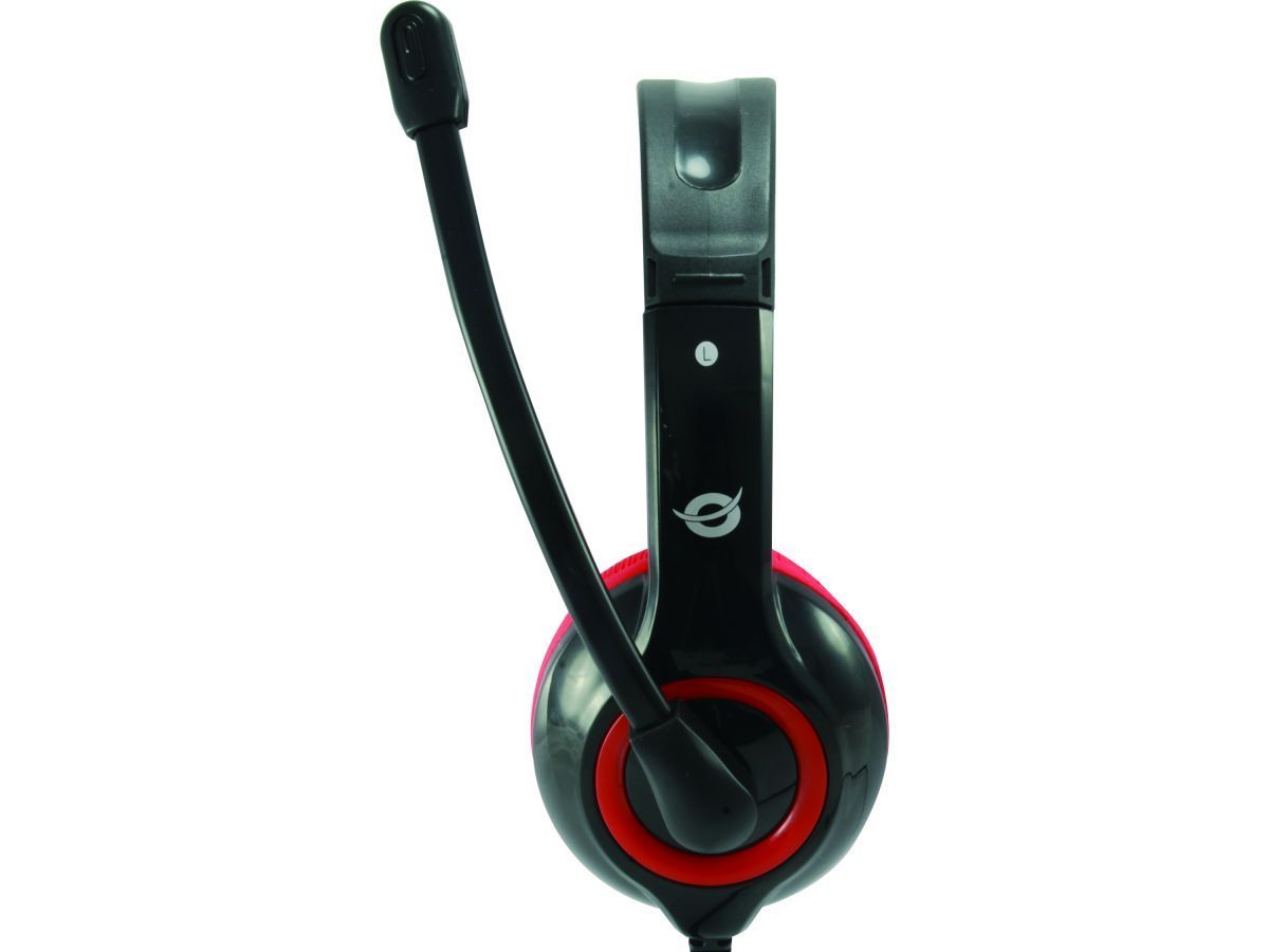 Conceptronic CCHATSTARU2R Headset Black/Red