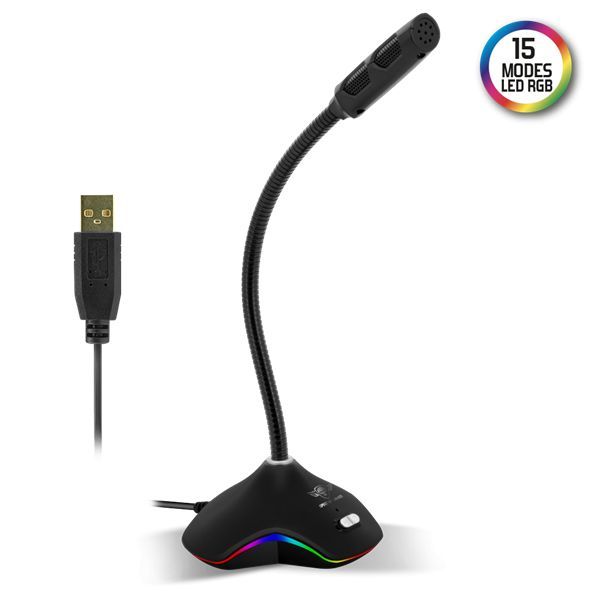 Spirit Of Gamer EKO300 RGB USB microphone Black