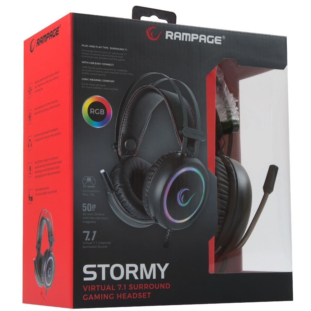 Rampage Stormy RGB Headset Black