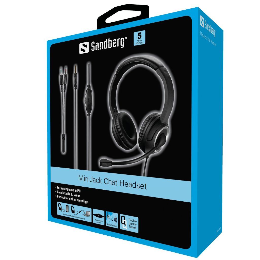 Sandberg MiniJack Chat Headset Black