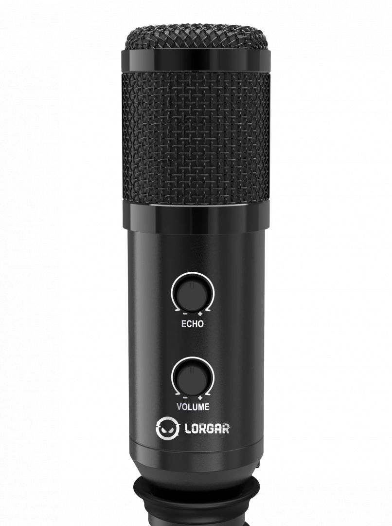 LORGAR 313 Professional Audio Condenser USB Microphone Black