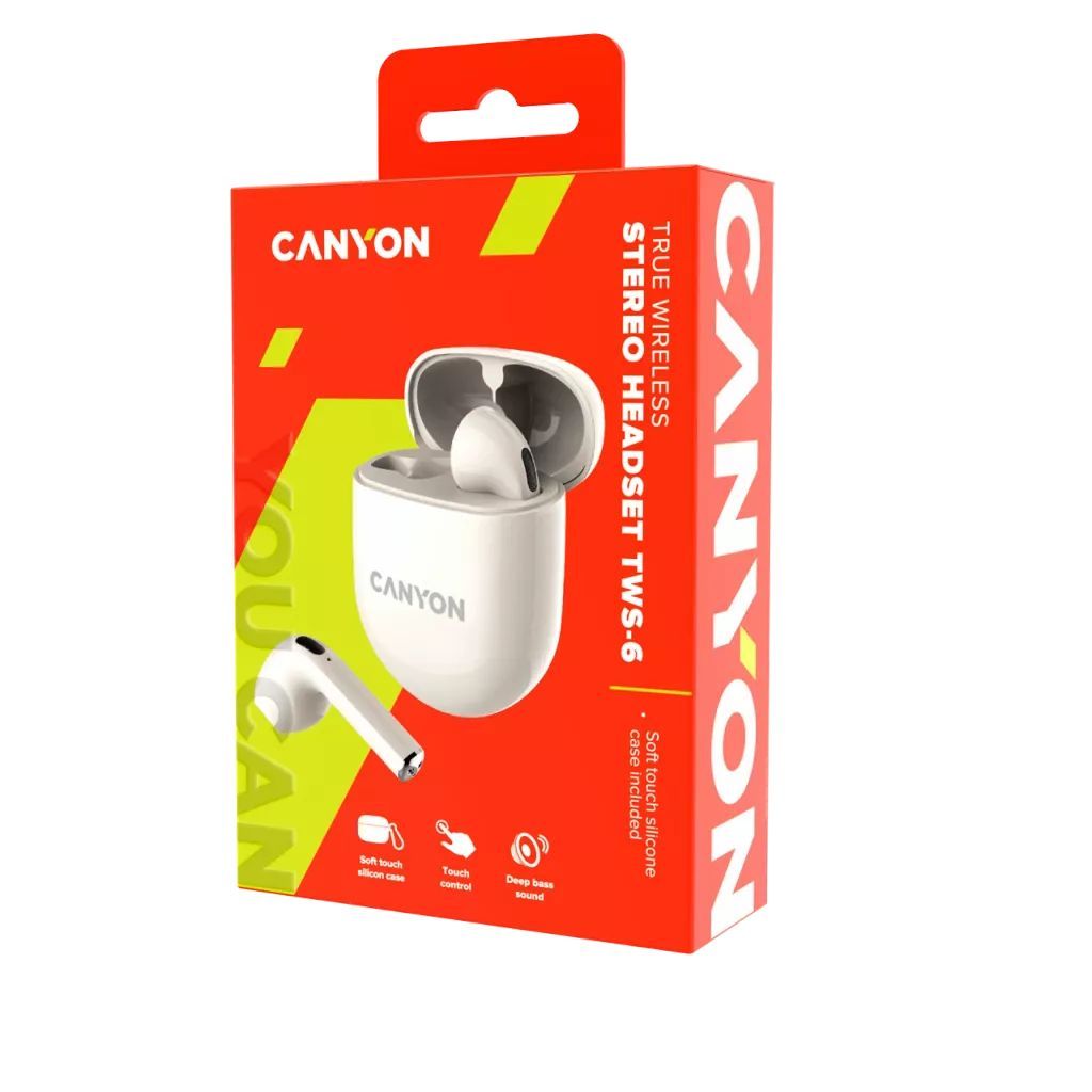 Canyon TWS-6BE Bluetooth Headset Beige