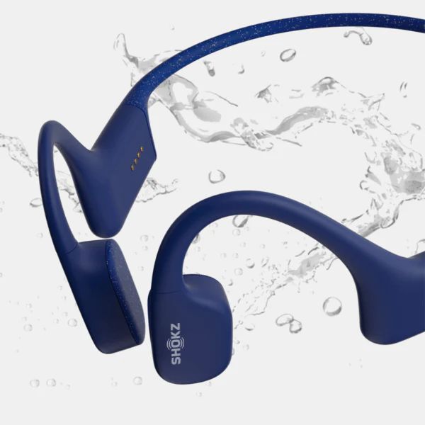 Shokz OpenSwim Bone Conduction Open-Ear MP3 Swimming Wireless Bluetooth Headphones Blue