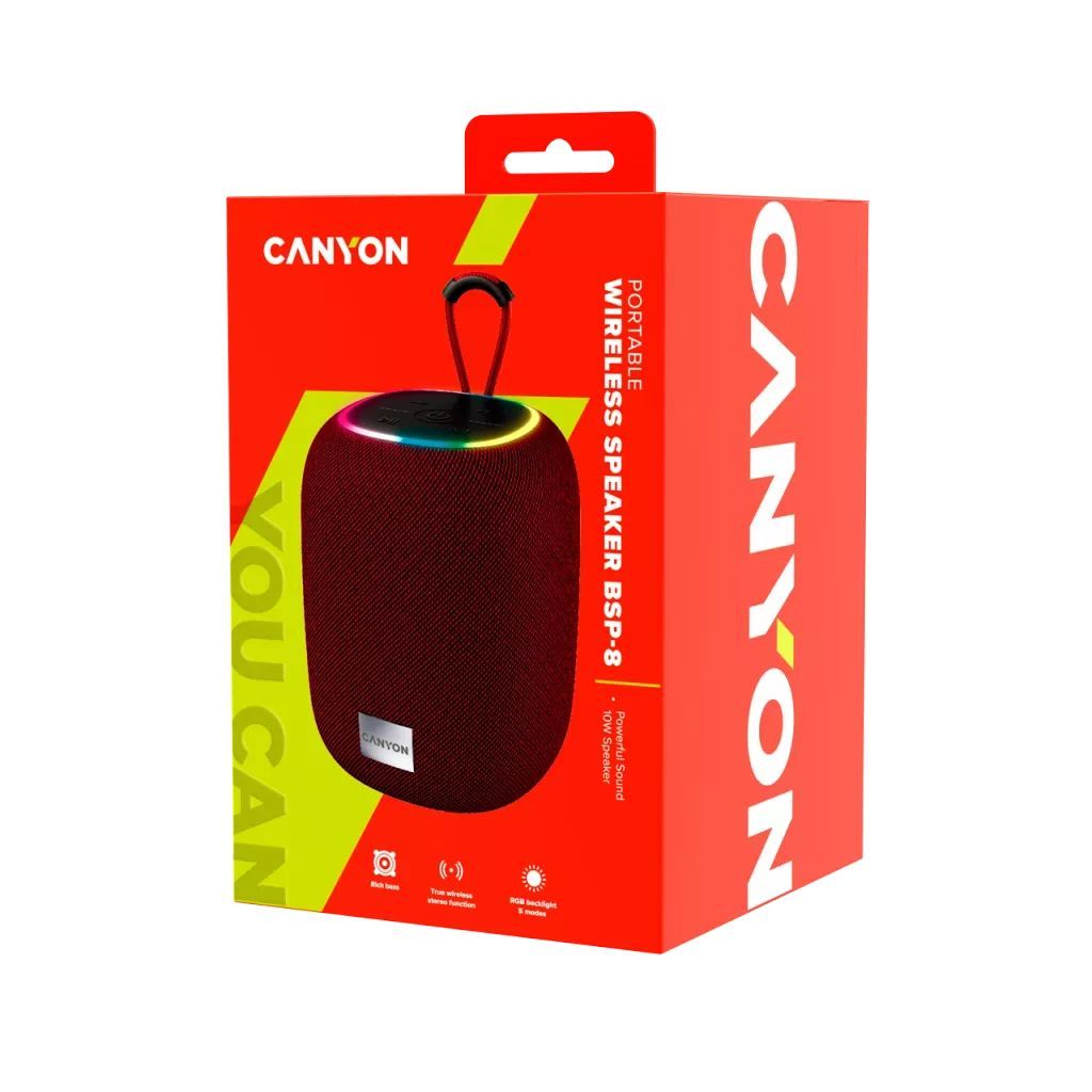 Canyon BSP-8 Bluetooth Wireless Speaker Red