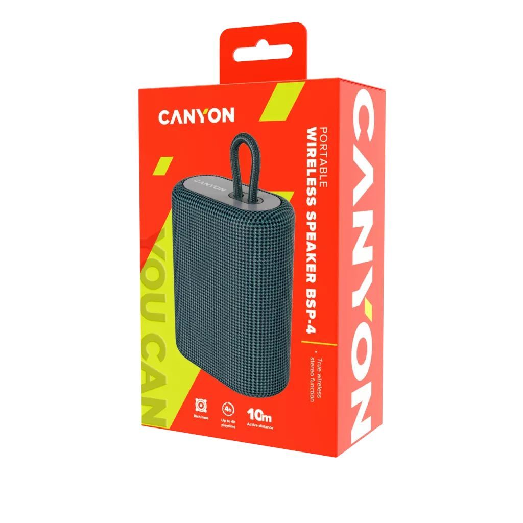 Canyon BSP-4 Bluetooth Wireless Speaker Dark Grey