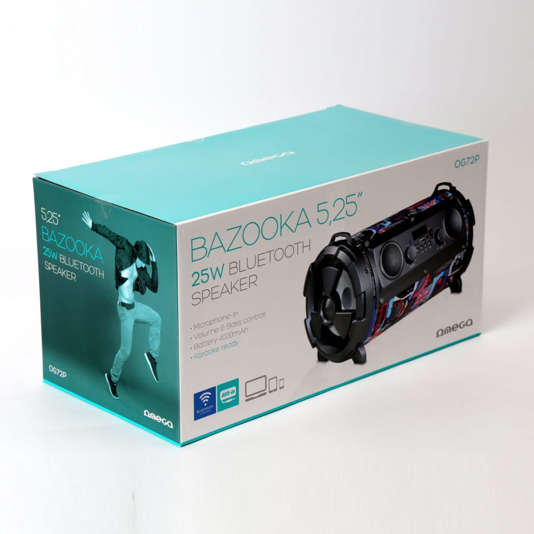 Platinet Omega OG72P Bazooka Bluetooth Speaker Black