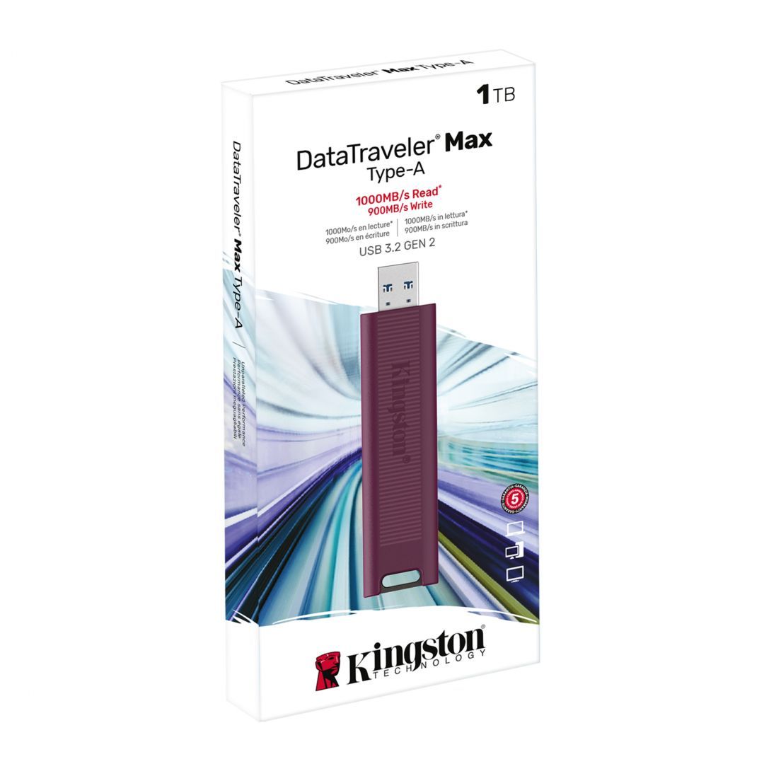Kingston 1TB Datatraveler Max Type-A USB3.2 Burgundy