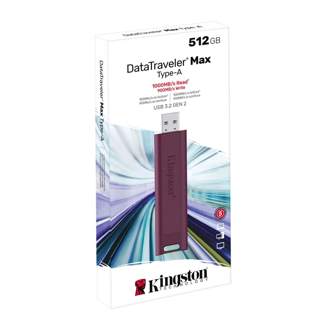 Kingston 512GB Datatraveler Max Type-A USB3.2 Burgundy