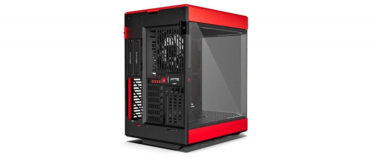 HYTE Y60 Tempered Glass Red/Black