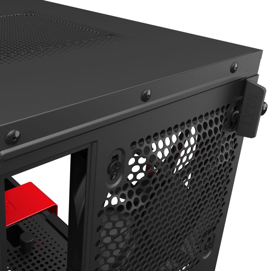 NZXT H210 Tempered Glass Matte Black/Red