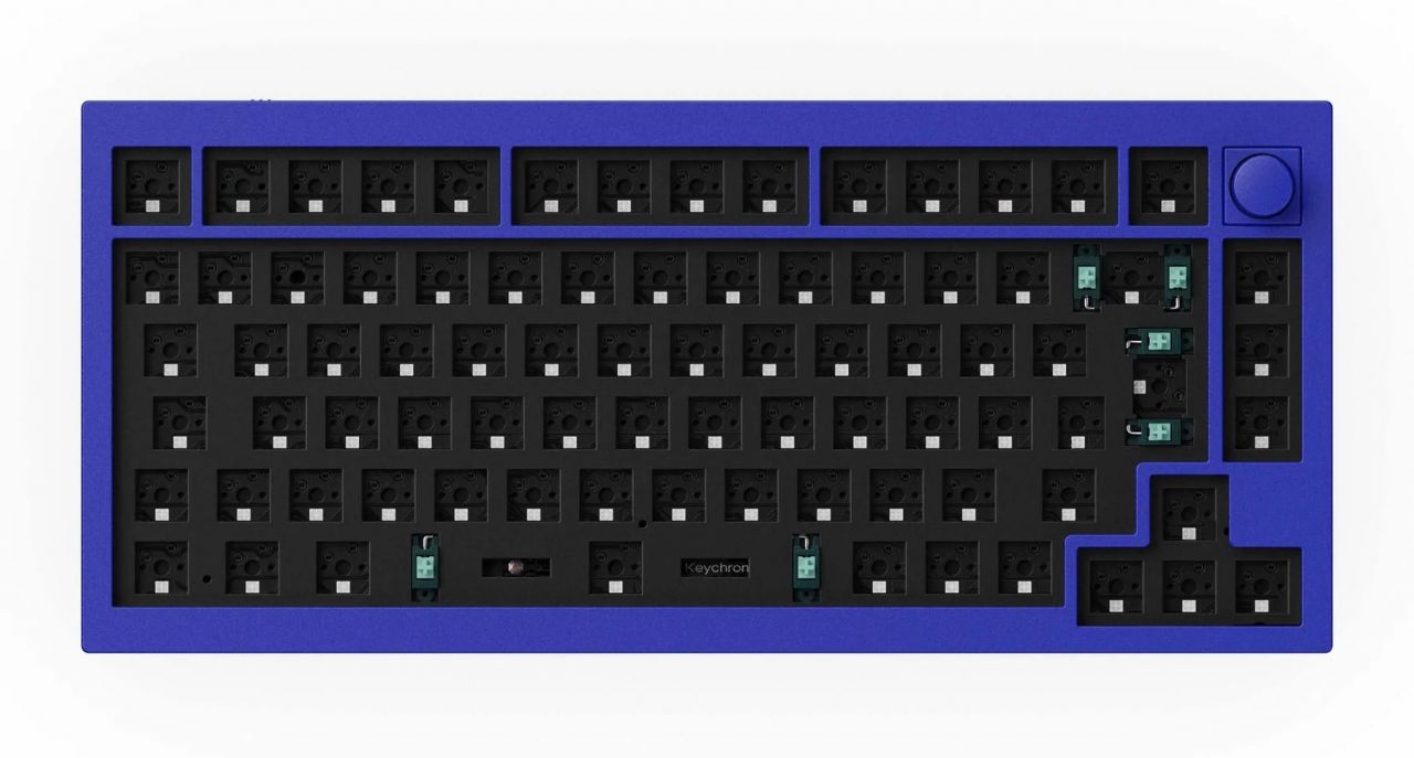 Keychron Q1 QMK Custom Mechanical RGB Keyboard Barebone ISO Knob Navy Blue UK