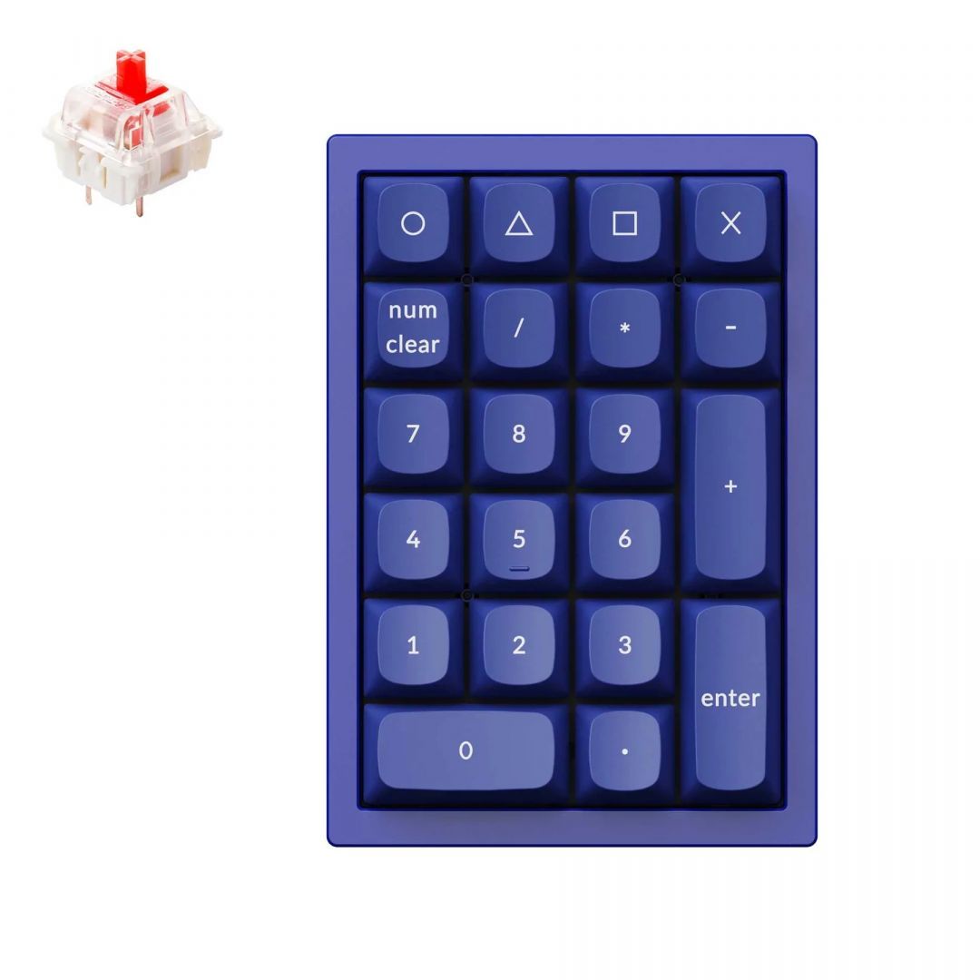 Keychron Q0 Mechanical Swappable RGB USB Gateron G Pro Red Numeric Keyboard Blue