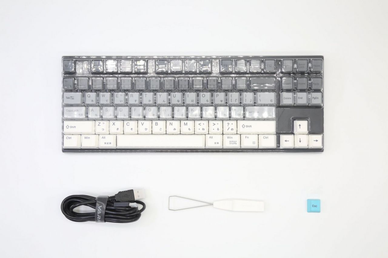 Varmilo VEM88 Yakumo USB EC V2 Ivy Mechanical Gaming Keyboard Grey/White HU
