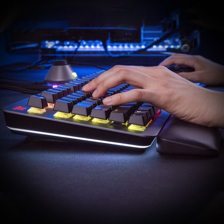 Thermaltake Argent K5 RGB Cherry Silver mechanical Gaming keyboard Titanium US