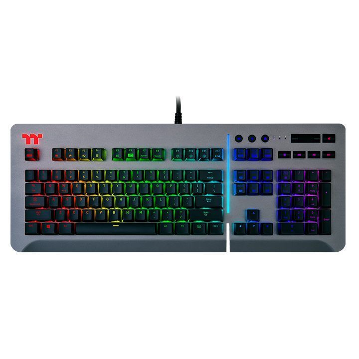 Thermaltake TT eSports Level 20 RGB (Cherry MX speed Silver) Mechanical Gaming Keyboard Titanium US