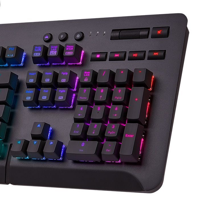 Thermaltake TT eSports Level 20 GT RGB (Cherry MX Silver) Mechanical Gaming Keyboard Black US