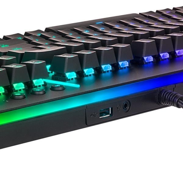 Thermaltake TT eSports Level 20 RGB Razer Green Gaming Keyboard Black US