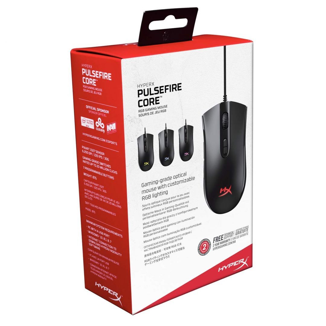 Kingston HyperX Pulsefire Core RGB Gaming mouse Black