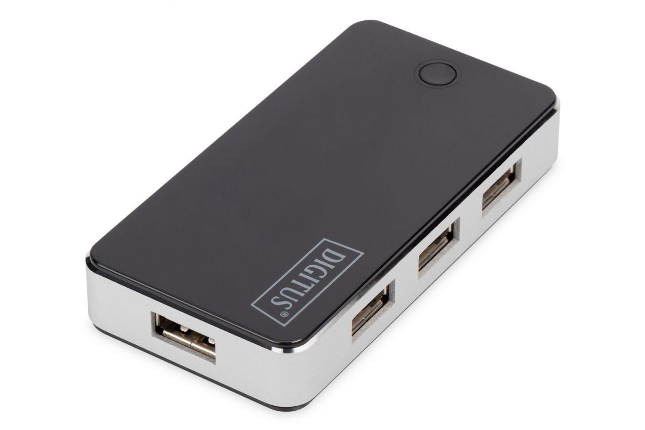 Digitus USB 2.0 Hub 7-port, 7x USB A/F, 1x USB mini