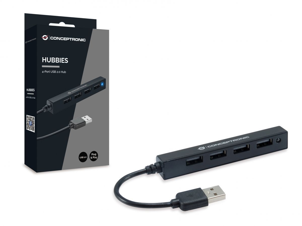 Conceptronic 4-Port USB 2.0 HUB Black