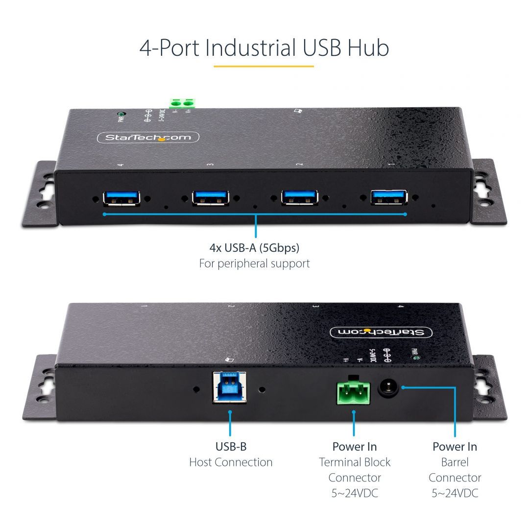 Startech 4-portos USB3.0 HUB Aluminum