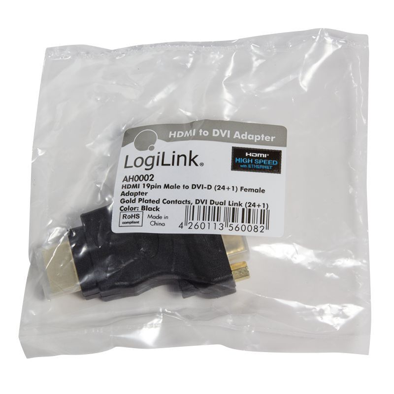 Logilink DVI-D (Dual Link) - HDMI Adapter Black
