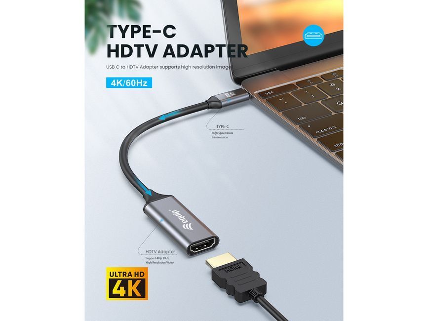 EQuip USB-C to HDMI 2.0 Adapter 4K/60Hz