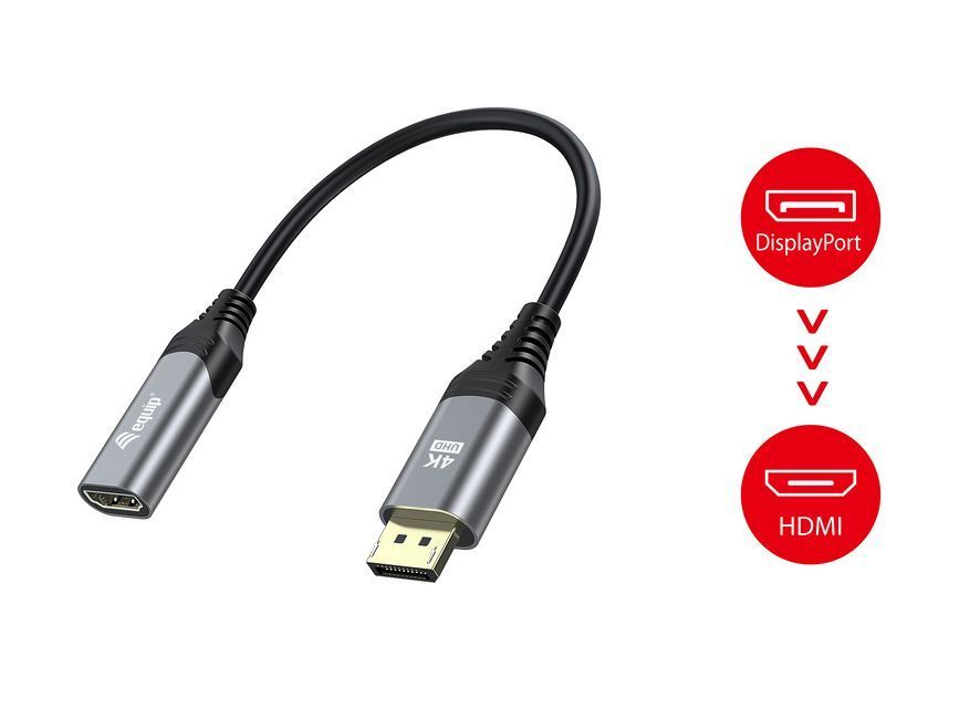 EQuip DisplayPort 1.2 to HDMI Adapter 4K/60Hz