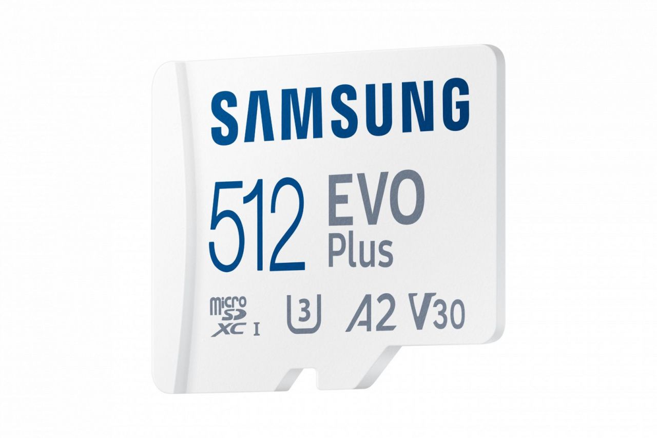 Samsung 512GB microSDXC EVO Plus Class10 U3 A2 V30 + adapterrel