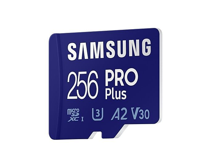 Samsung 256GB microSDXC Pro Plus (2021) Class10 U3 A2 V30 + adapterrel