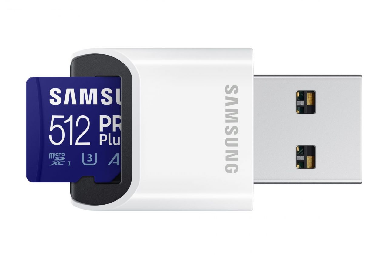 Samsung 512GB microSDXC Pro Plus Class10 U3 A2 V30 + Memóriakártya olvasó