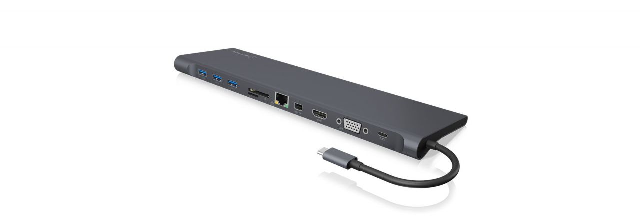 Raidsonic IcyBox IB-DK2102-C USB Type-C DockingStation with a triple video output