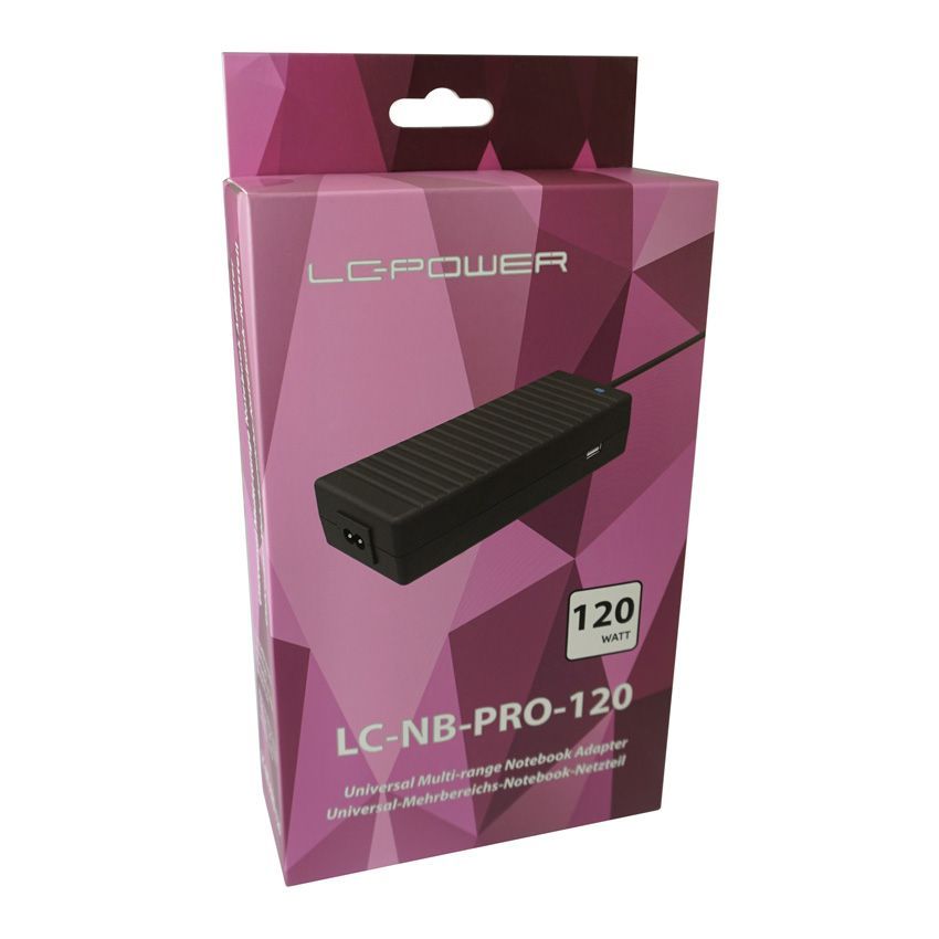 LC Power LC-NB-PRO-120 Notebook Power Adapter Black