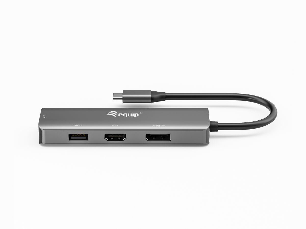 EQuip 133485 USB-C to HDMI/DisplayPort/VGA/USB Adapter