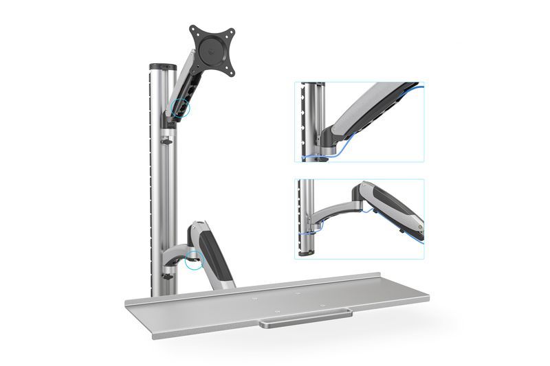 Digitus DA-90354 Flexible Wall Mount For Workspaces Grey