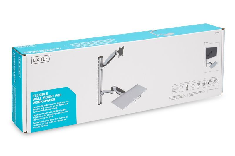 Digitus DA-90354 Flexible Wall Mount For Workspaces Grey