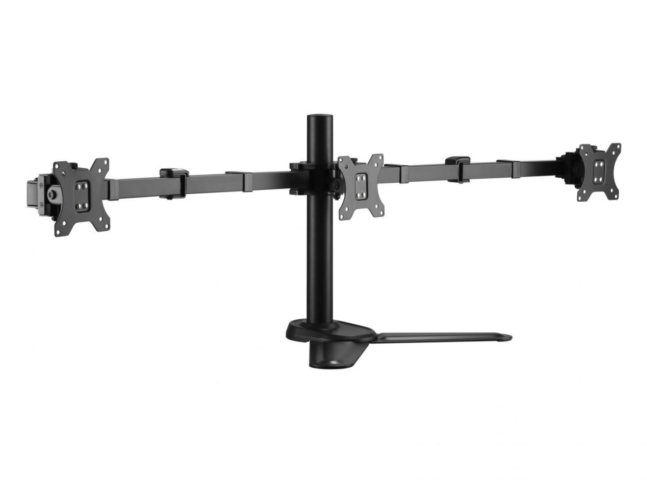 EQuip 17"-27" Articulating Triple Monitor Tabletop Stand Black