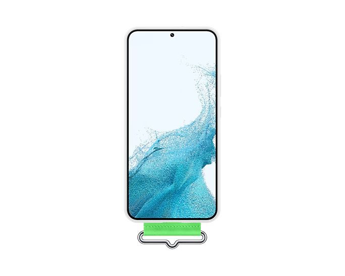 Samsung Galaxy S22+ Silicone Cover with Strap White