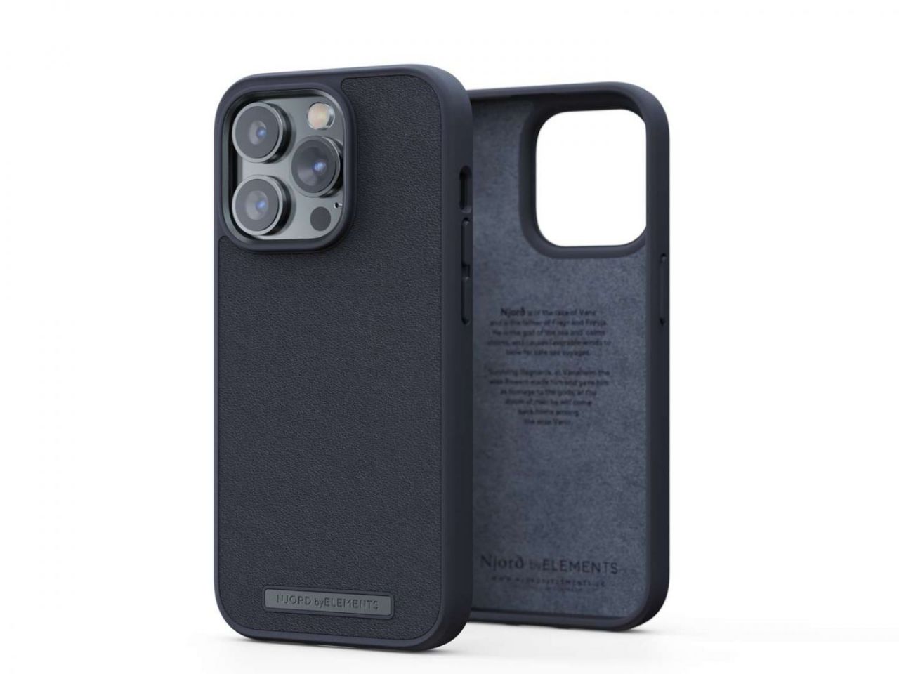 Njord Genuine Leather Case iPhone 14 Pro Black