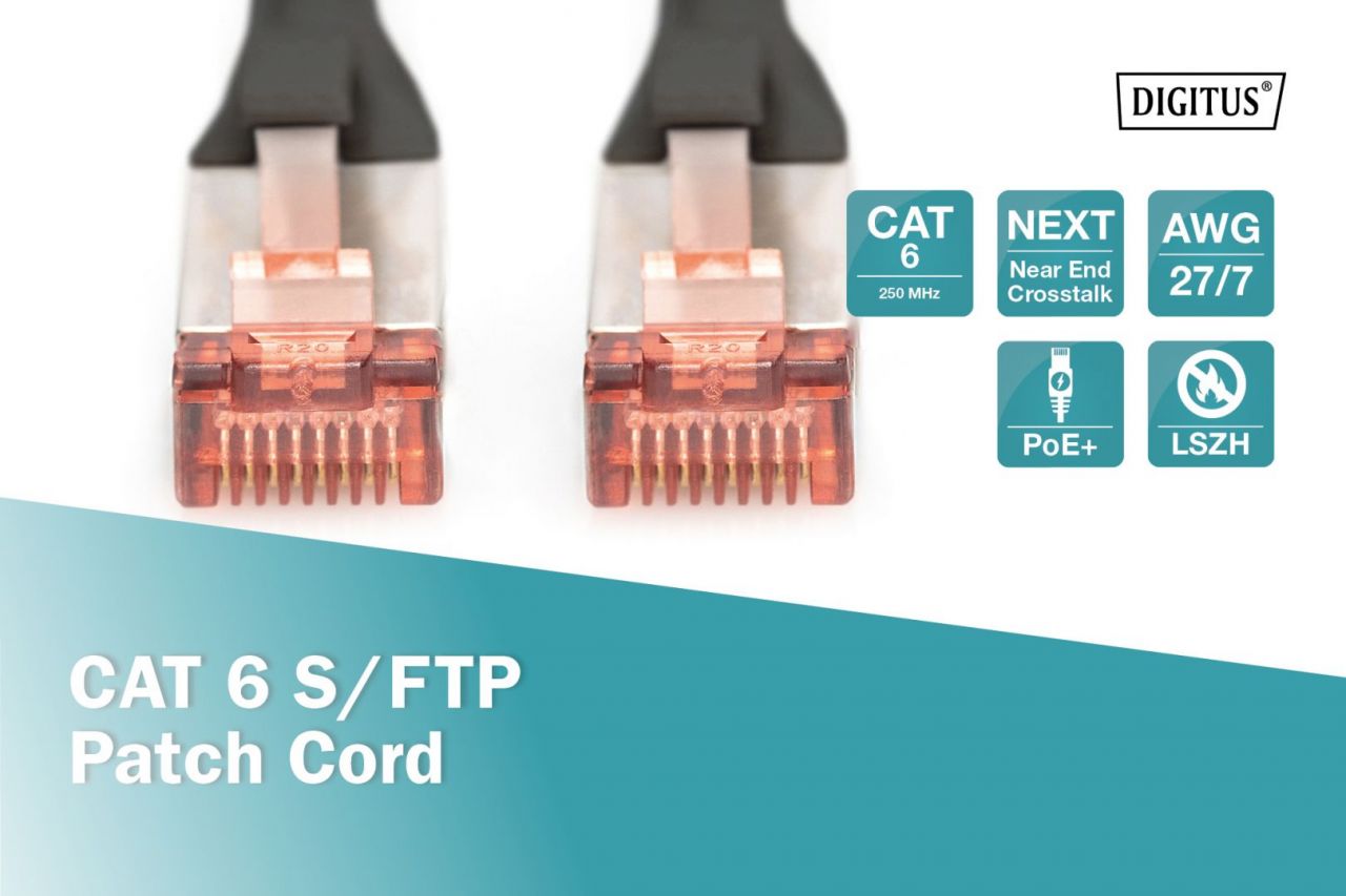 Digitus CAT6 S-FTP Patch Cable 5m Black